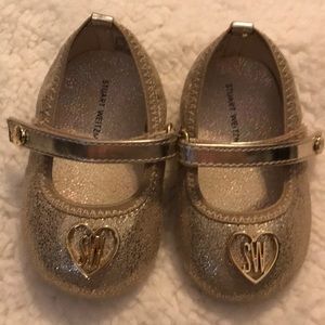Nameplate Mary Jane Stuart Weitzman crib shoes